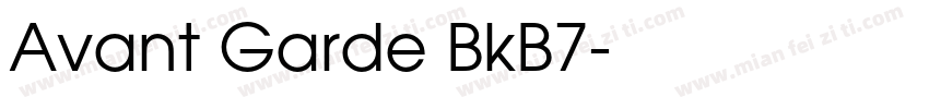 Avant Garde BkB7字体转换